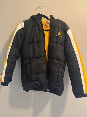 Jordan Black Jacket with Bright Yellow Lining